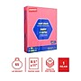 Staples 65 lb. Cardstock Paper, 8.5" x 11", Bright Pink, 250 Sheets/Pack (91993)~#|#~84A2BCE1-C7AE-41CD-83939CB10F4BB86B_sc7