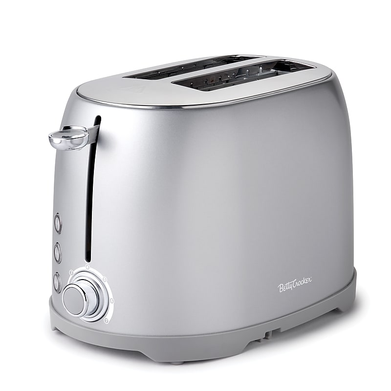 Betty Crocker 2-Slice Pop-Up Toaster, Silver (BC-4621S) image 1