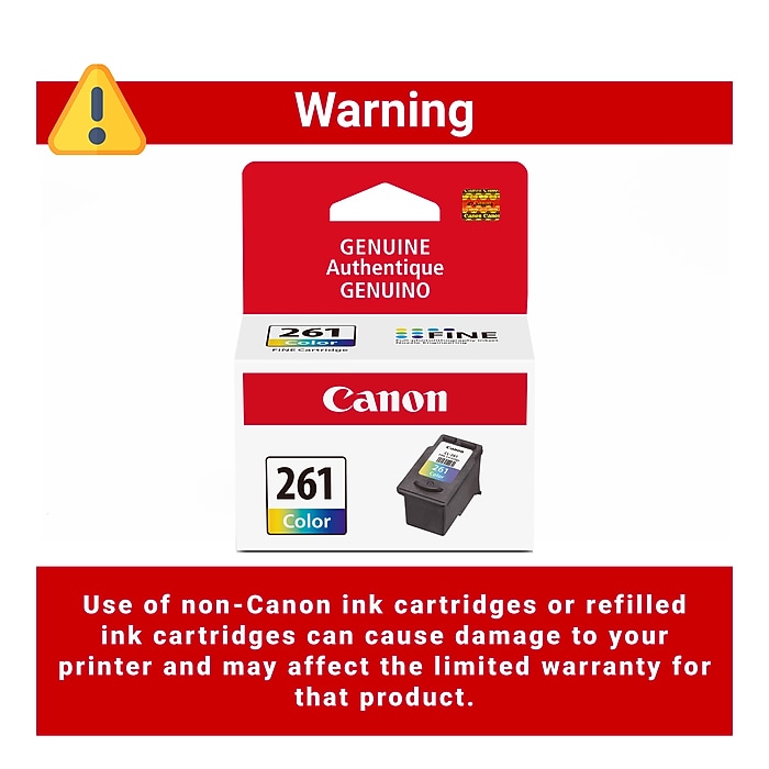 Canon CL-261 Tri-Color Standard Yield Ink Cartridge (3725C001