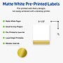 Avery Laser/Inkjet Rectangle Multipurpose Labels, 4" x 3-1/3", White, 40/Pack (S00DKA)~#|#~84A9FD52-1CCB-4E75-A69C581B5C0A33E6_sc7
