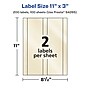 Avery Pearlized Ivory Rectangle Multipurpose Labels, 11" x 3", Ivory, 200/Box (94265)~#|#~84AD0799-02C2-4C2C-83256703C2FDBAB9_sc7