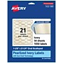 Avery Pearlized Ivory Decorative Edge Multipurpose Labels, 1-1/8" x 2-1/4", Ivory, 1050/Box (94061)~#|#~84AD57B6-E7F5-4622-ADCD0DA9680DF224_sc7