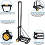 Mount-It! Folding Luggage Cart and Dolly, Holds Up to 77 lbs. Capacity, Black/Yellow (MI-912)~#|#~84AE262A-4E10-4A02-9EBCF87150C2A73C_sc7
