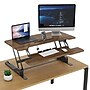 Mount-It! 38"W Electric Rectangular Adjustable Standing Desk Converter, Dark Walnut (MI-8011)~#|#~84AFA955-F99B-4436-9580FB33F687A3BB_sc7