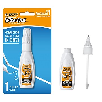 BIC Wite-Out Shake 'N Squeeze Correction Pen, 8 ml., White