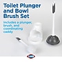Clorox Toilet Bowl Brush & Plunger with Caddy, White/Gray (620034)~#|#~84B55EA9-418A-45C3-8BF1CE7876E39A7D_sc7