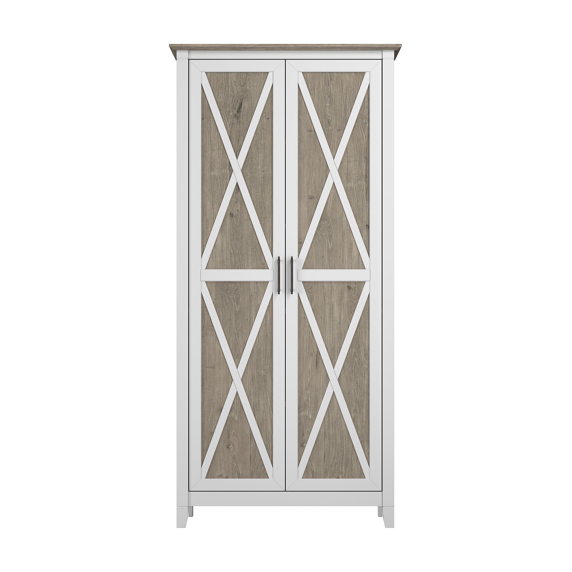Bush Furniture Key West 66″H Storage Cabinet with 5 Shelves, Shiplap Gray (KWS266G2W-03) Sansujyuku sansujyuku.com