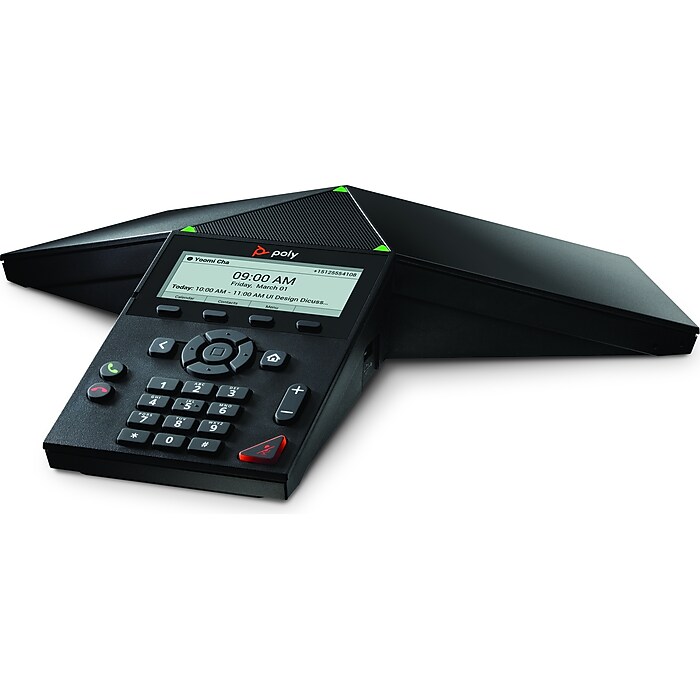 Poly Trio 8300 3-Line IP Conference Telephone, Black (830A0AA