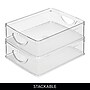 iDESIGN Small Stackable Plastic Storage Bin, Clear, 4/Pack (28090M4)~#|#~84C16658-83D8-4B71-A82AA14257C76DA1_sc7