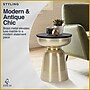 Finch Adler Brass Metal Side Table, Black/Gold (FUTB10153A)~#|#~84C7D7F3-8BB7-4C26-9E3C9D19A7A044ED_sc7