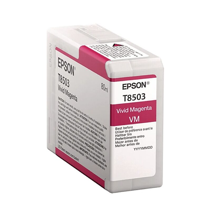 Epson T850 UltraChrome High-Yield Ink, Vivid Magenta (T85030N) image 1
