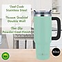Brentwood Geojug Stainless Steel Double Walled Tumbler Cup, 40 oz., Blue (CMB-1200BL)~#|#~84CAC603-8DD6-406F-867AF92B97197402_sc7