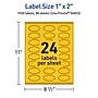 Avery Laser/Inkjet Oval Multipurpose Labels, 1" x 2", Bright Yellow, 1920/Box (94053)~#|#~84CAD5F8-2C61-4594-895CFB7AE83E3C09_sc7