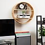 Mind Reader 2-Shelf Wall Decor Circular Floating Shelves, Brown (WWALLCIR-BRN)~#|#~84CC09F5-6D5C-4E18-A06DB7335E7FF82E_sc7