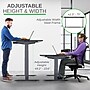 Uncaged Ergonomics Rise Up 24"-49"H Electric Adjustable Height Standing Desk with Black Bamboo Desktop (Rugbk)~#|#~84D03015-466E-483A-BC0B98A1222866EF_sc7