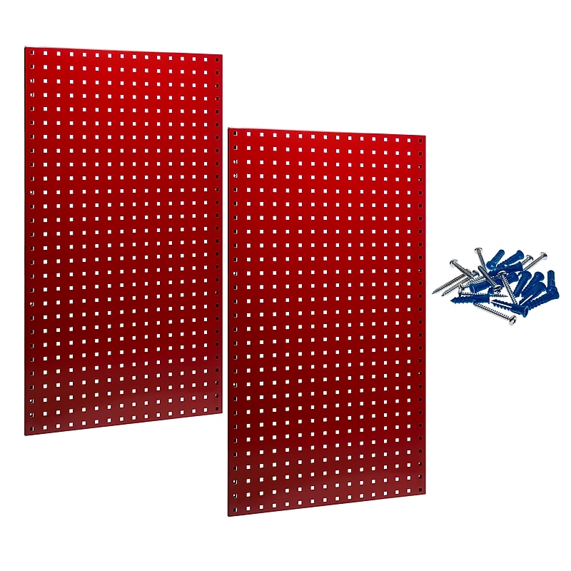 Triton Products LocBoard 24" x 42" x 9/16" Steel Square Hole Pegboards, 2/Set (LB2-R) image 1