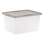 Iris 24.5 Quart Snap Top Plastic Snap Closure Storage Bin, Clear, 6/Pack (585104)~#|#~84D416CB-79D4-4408-9923749C59A4091D_sc7