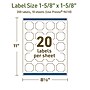 Avery Dissolvable Decorative Edge Multipurpose Labels, 1-5/8" x 1-5/8", Off-white, 200/Pack (94110)~#|#~84D762FB-F710-4746-9D1E62A9697841A2_sc7