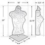Azar Female White Plastic Bust Torso Mannequin, 12" Square Metal Base (900520-WHT)~#|#~84DBC188-2D29-4C72-BA0500A72FB71F41_sc7