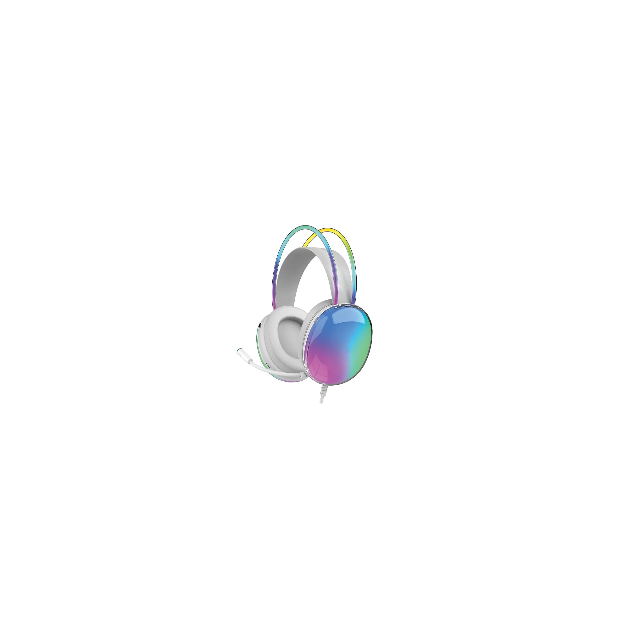 Supersonic IQ-490 Wired Active Noise Canceling On-Ear Headphones, White (IQ-490RGB) Sansujyuku sansujyuku.com
