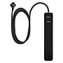 Philips 4-Outlet Surge Protector, 450J, Adapter-Spaced, 4 ft. Braided Cord, Black (SPP3503B/37-T1)~#|#~84E8BFFB-2678-4F27-80A3B8A073ECA780_sc7