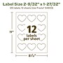Avery EcoFriendly Heart Shaped Laser/Inkjet Multipurpose Labels, 2-9/32" x 1-27/32", White, 120/Pack (94603)~#|#~84EB1705-FD91-4506-ADE363D542C11D86_sc7