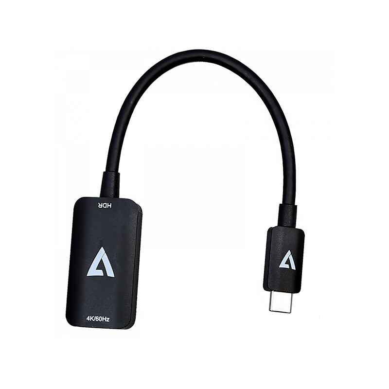 V7 UCB-C to HDMI Video Adapter, Male to Female, Black (V7USBCHDMI4K60HZ) image 1