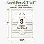 Avery Wraparound Band Laser/Inkjet Multipurpose Labels, 2-3/8" x 8", Off-White (120/Box)~#|#~84F028F3-CEC5-43CD-ACCAB5DAB0FA7D9D_sc7