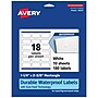Avery Laser/Inkjet Waterproof Multipurpose Rectangle Labels, 1.25" x 2.375", White, 180 Labels/Pack (94227)~#|#~84F2C0C1-EF53-4AEF-AFA5A42FF6752F92_sc7