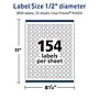Avery TrueBlock Laser/Inkjet Round Multipurpose Labels, 0.5" Dia., White, 3850 Labels/Pack (94503)~#|#~84F38BCA-46AE-4BB5-8FFAD39B628477EE_sc7