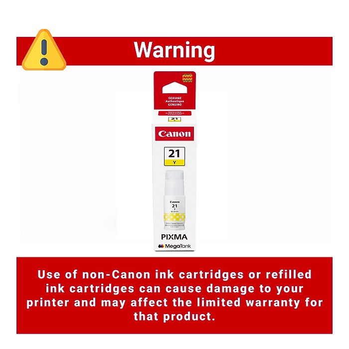 Canon GI-21 Yellow Standard Yield Ink Bottle (4539C001) | Staples