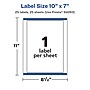 Avery Laser/Inkjet Multipurpose Labels, 7" x ", Glossy White, 25/Pack (94263)~#|#~84FBAD4A-62AD-431C-A1223A1A944904C3_sc7