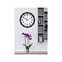 Infinity Instruments Skipper Wall Clock, Plastic/Glass, 16"Dia. (20309BK-4547)~#|#~8503744F-5379-469E-913A1047B01D1B93_sc7