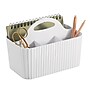 mDesign 4-Section Plastic Desktop Caddy Organizer with Handle, White (26054)~#|#~850784F8-9CEA-4CD8-A3D6591AE3E4B72C_sc7