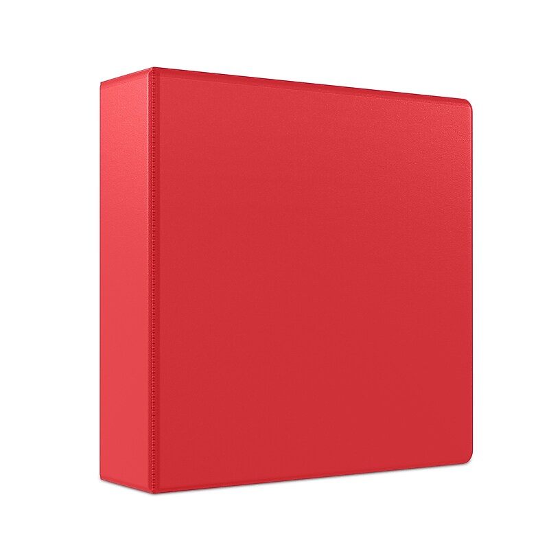 Staples 3" 3-Ring Non-View Binder, Red (ST26589-CC) image 1