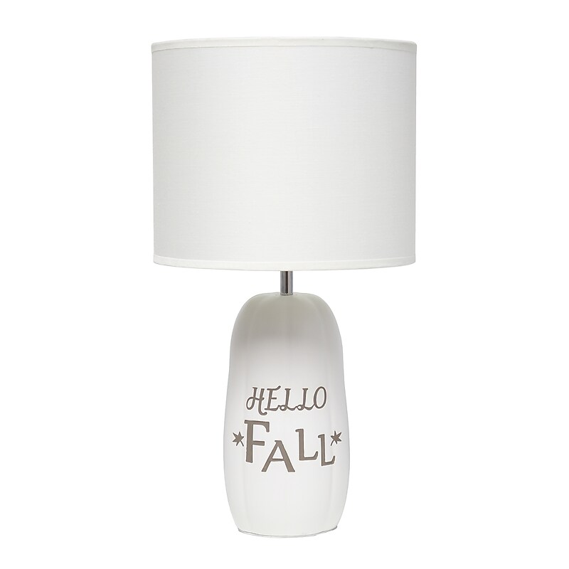 Simple Designs Table Lamp, White  (LT2132-WHT) image 1