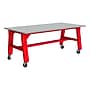 Learniture Ideate Series Rectangular Activity Table, 72" x 36", Laminate, North Sea/Red (LNT-NOR3004-RD-PK-SO)~#|#~8511D017-CC84-49D7-AE19183067E9C7AE_sc7