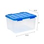 Iris WeatherPro 44 Quart Storage Bin with Latching Lid, Plastic, Clear, 4/Pack (500132)~#|#~8512BAD6-64B5-4571-A394B4EACA121F8C_sc7