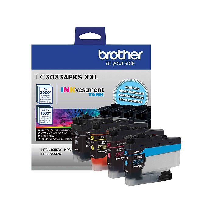 Brother LC30334PKS XXL Black/Cyan/Magenta/Yellow Super High Yield