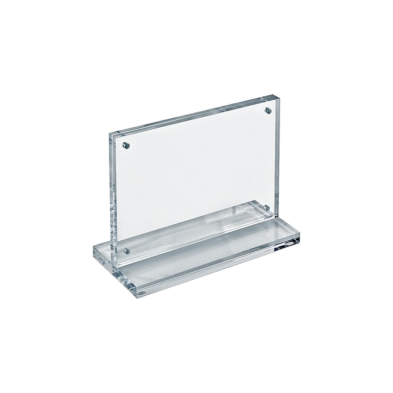 Azar Block Frame Holder, 7” x 5”, Horizontal, Clear Acrylic (104775) image 1