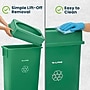 Alpine Industries Polypropylene Recycling Bin with Lid and Dolly, 23 Gallon, Green (ALP477-GRN2-PKD)~#|#~851FEBF9-3DC0-4E0B-9E7D3D630C7EEEC4_sc7