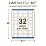 Avery Dissolvable Rectangle Multipurpose Labels, 1" x 1.5", Off-white, 160/Pack (94219)~#|#~852065B3-2D2B-453A-A910E6D792827DD3_sc7