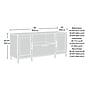 Sauder Tiffin Line 30"H Storage Credenza with 3 Shelves, Raven Oak (433265)~#|#~85255ADC-E19D-489F-B3C98081B421426D_sc7