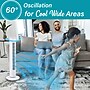Brentwood 32" Oscillating Portable Tower Fan, 3-Speed, White (F-32TW)~#|#~8527E5CC-1066-42CD-8A2DAAF41346072A_sc7