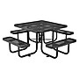 Global Industrial 46" Square Outdoor Steel Picnic Table, Expanded Metal, Black (277151BK)~#|#~8530DF50-8EA5-40D4-B327752BBD070140_sc7