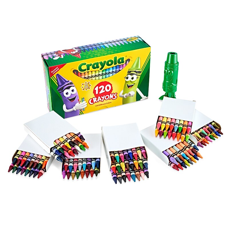 Crayola Original Crayons, Assorted Colors, 120/Box (52-6920) image 1