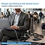 Uncaged Ergonomics Travel Power Strip with USB-C, 3 AC, 2 USB-C (20W), 1 USB-A, 3.4 ft Cord, Black~#|#~853B2B72-9B81-4557-9EF921D021321F3E_sc7