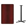 Flash Furniture Laminate Table Top with 22'' x 30'' Bar-Height Table Base, 30" x 48", Mahogany (XUMA3048T2230B)~#|#~85495B04-AF63-431C-99D46C6AC44CAE26_sc7