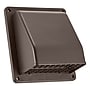 Lambro 6" Plastic Wall Exhaust Vent with Hinged Screen, Removable Damper & 1.25" Collar, Brown (3510B)~#|#~854C8F7F-2378-4CA8-AFEF703CF455F335_sc7