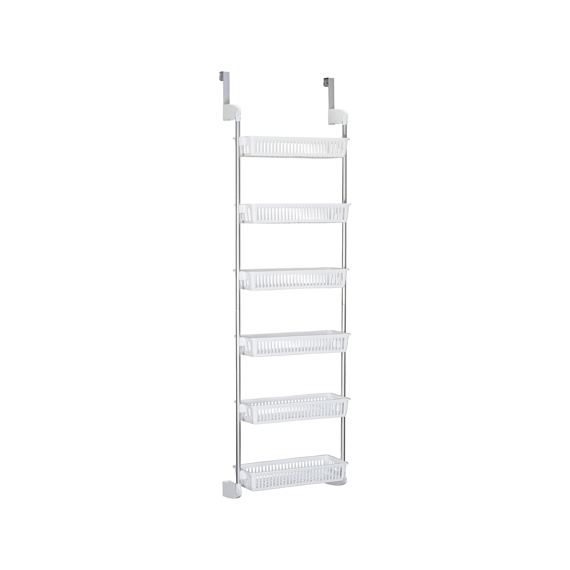 Household Essentials 6-Shelf Plastic Over-the-Door Storage Rack, 18″, White (2154-1) Sansujyuku sansujyuku.com